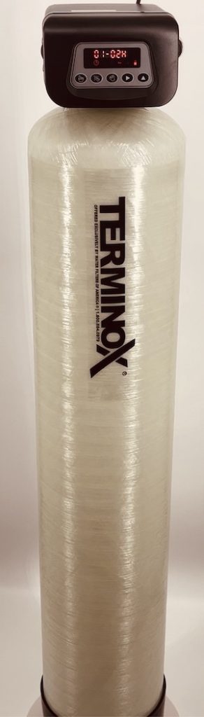Terminox iron sulfur and manganese filter also removes dirt, sediment, chemicals, chlorine, foul smell, iron, sulfur, manganese.